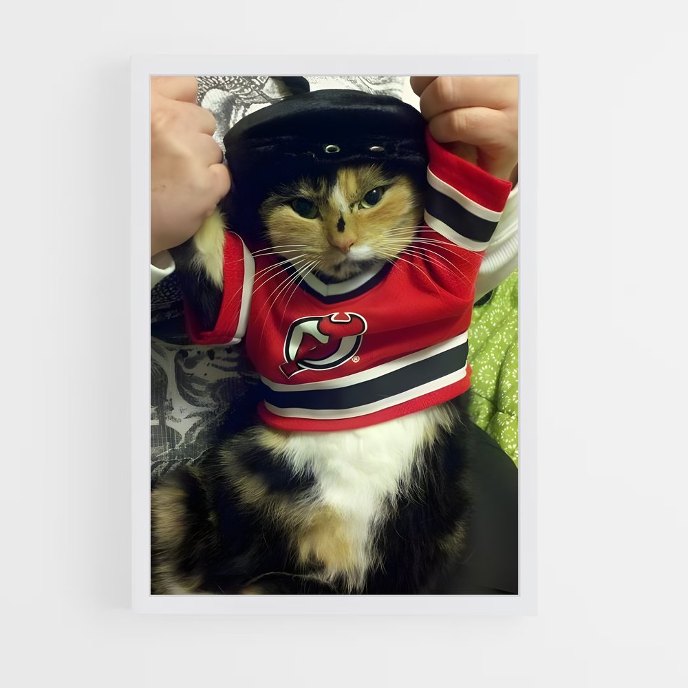 Poster Le Félin des Devils – affiche Hockey sur glace (vue 3)
